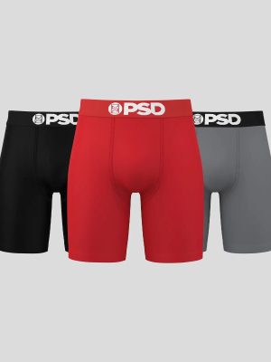 Solids 3 Pack - Red/Grey/Black